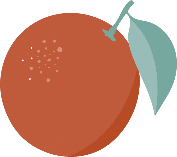 illustration of whole blood orange
