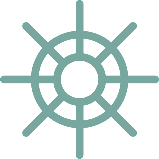 icon of ship steering wheel