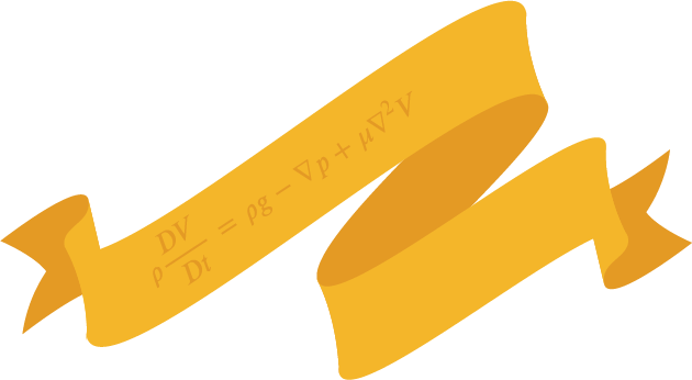 decorative yellow ribbon with mathematical formula