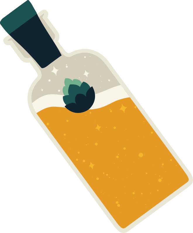 illustration of magic pilsner container