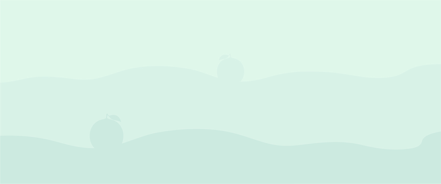 background with misty waves and fruit silhouettes