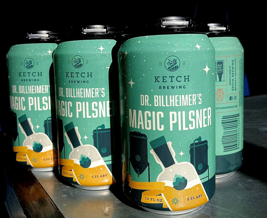 six pack of ketch magic pilsner