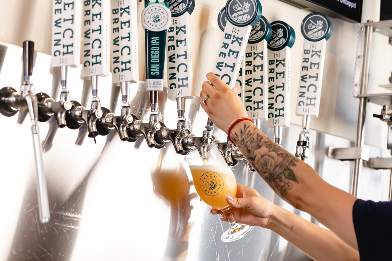 beers on tap at Ketch Brewing